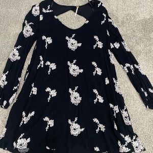 Free People Black White Emma dress Small